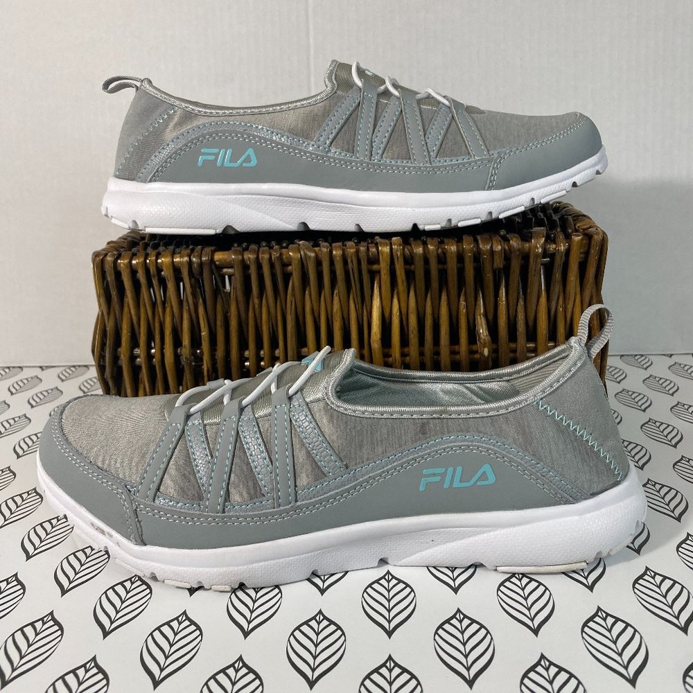 Fila Women's Pilota Slip On Sneaker Grey/Mint Grey, 11